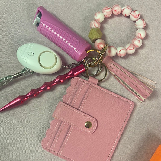 Pink Wallet keychain
