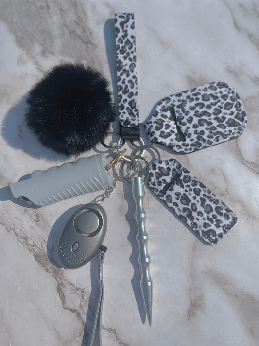 Grey Leopard keychain