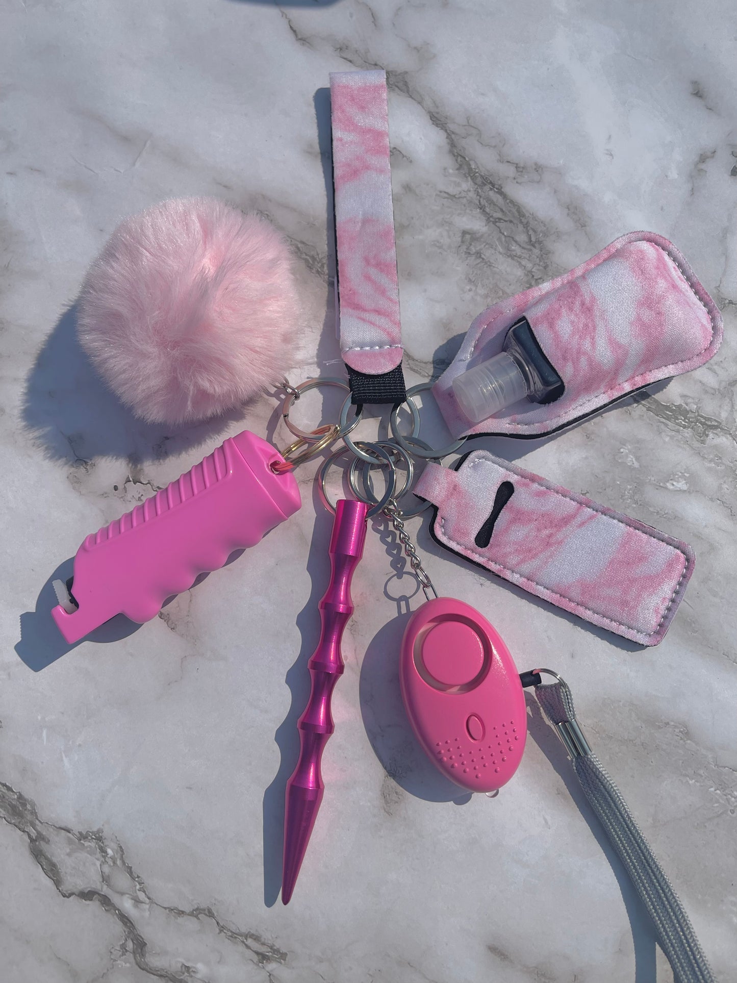 Pink Marble keychain